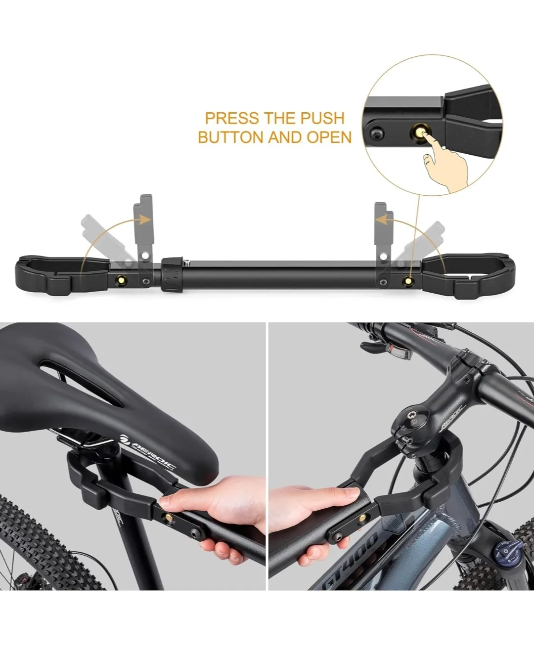 Bike Crossbar Adapter - Adjustable Top Tube for Various Bikes image indicator(4)