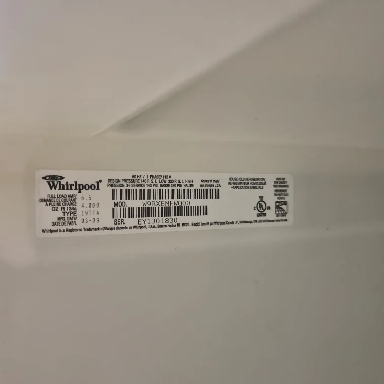 Whirlpool Refrigerator image indicator(6)