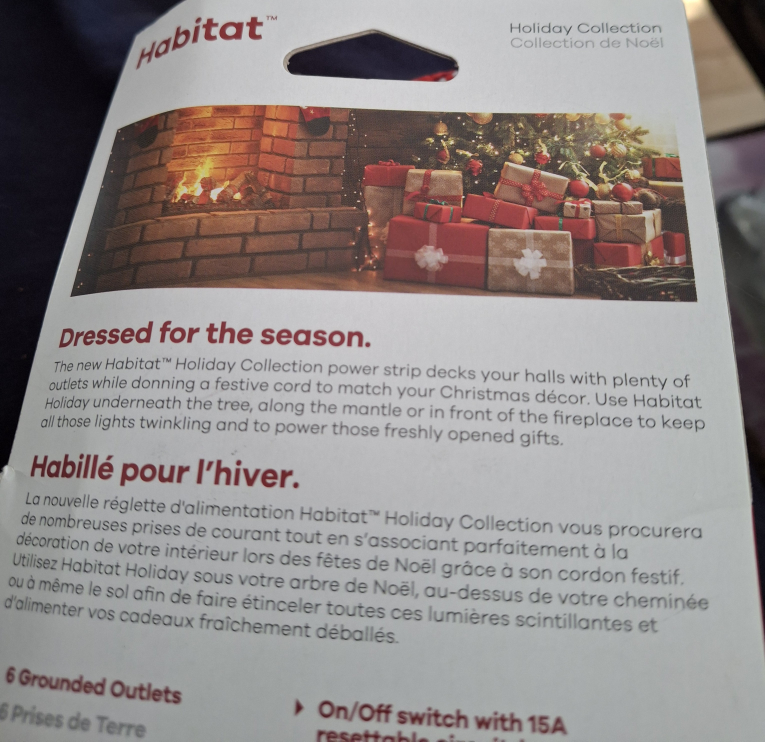2 Habitat 6 Outlet Premium Power Strip - Holiday Collection - photo 4