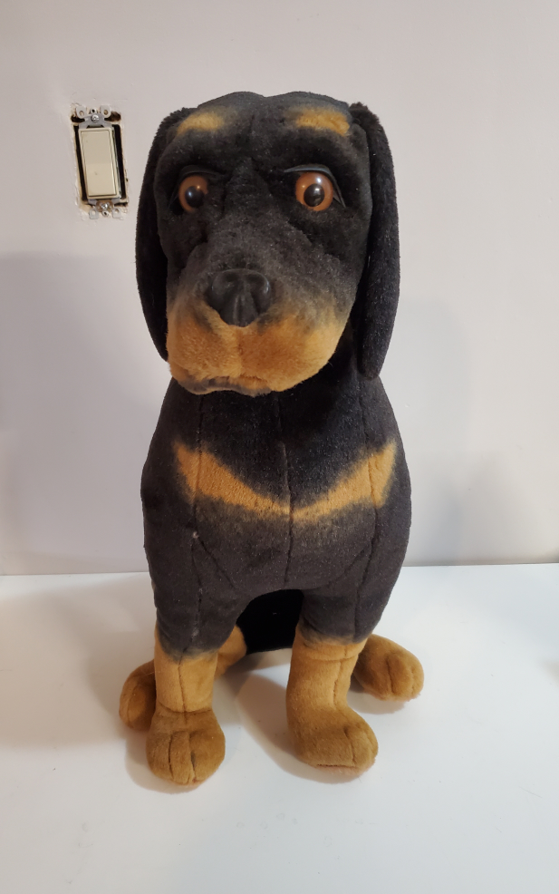 Rare VTG Large Stuffed Ganz 21" Rottweiler....