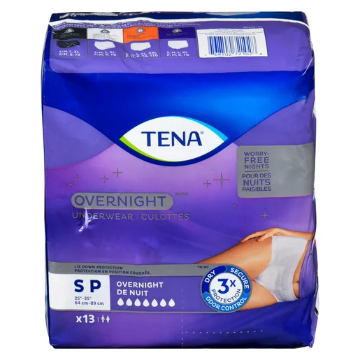 Tena Overnight Underwear, Size SP, 13 Count thumbnail