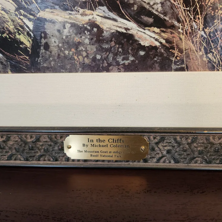 Set of 2 Framed Canadian Artist's Prints, brass label, image indicator(4)