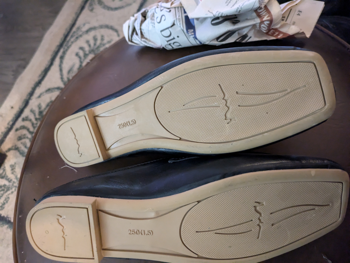 Black Leather Mules FCFS