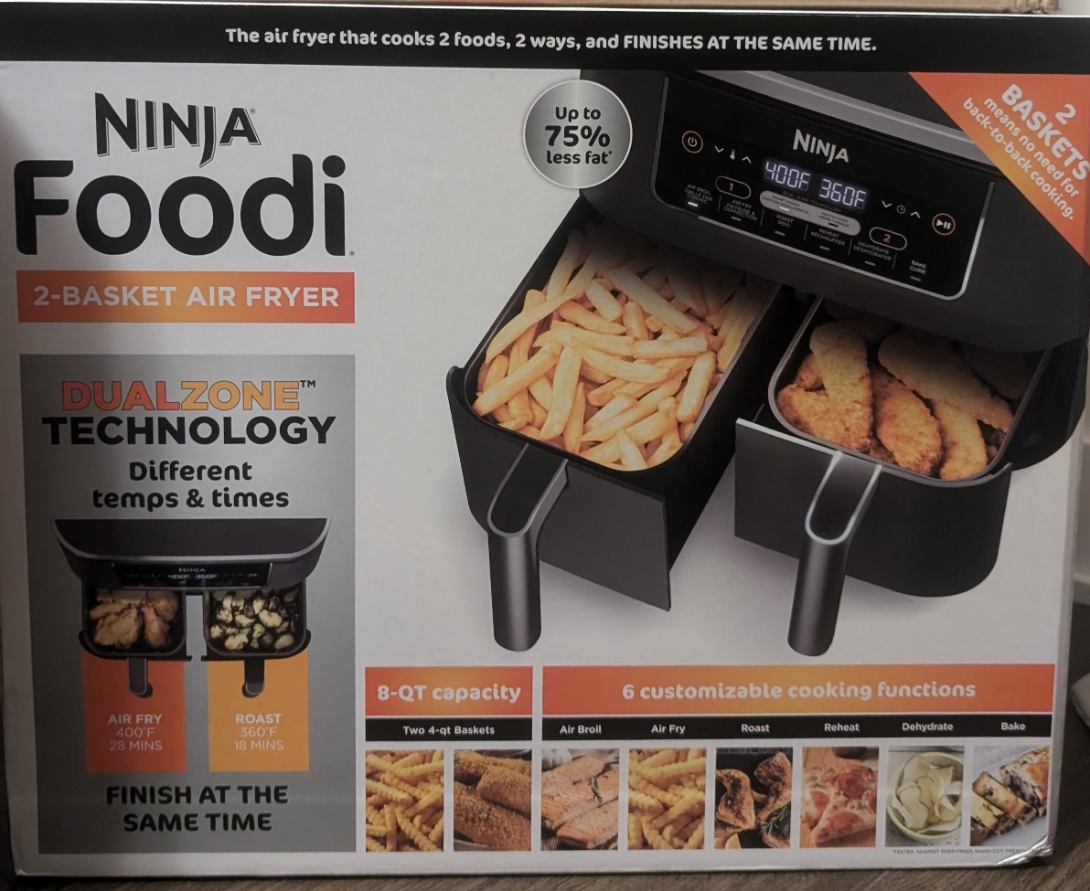 NEW! Ninja Foodi 2-Basket Air Fryer (Brand New in box)