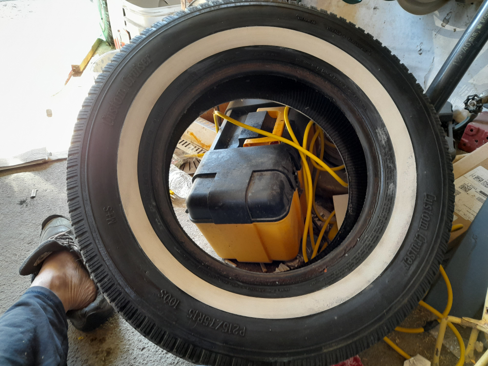 P215/75R15 100S Whitewall Tire