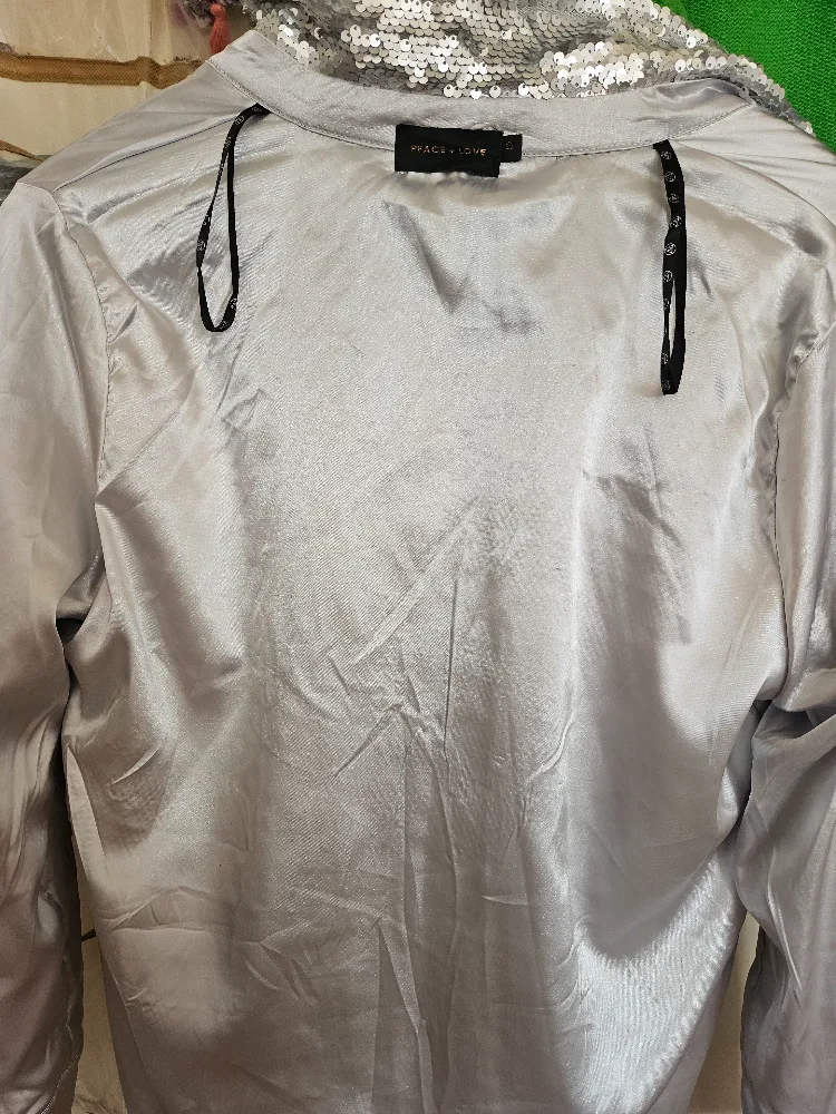 Silver Sequin Long Sleeve Shirt image indicator(4)