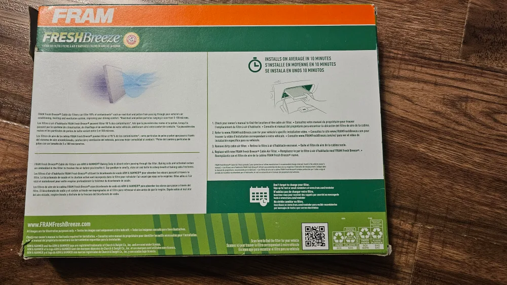 FRAM Fresh Breeze Cabin Air Filter CF11668 image indicator(2)