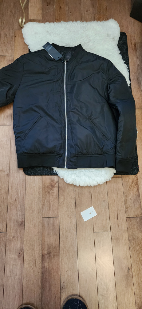Men's Brand New Produkt Black Bomber Jacket Size XL