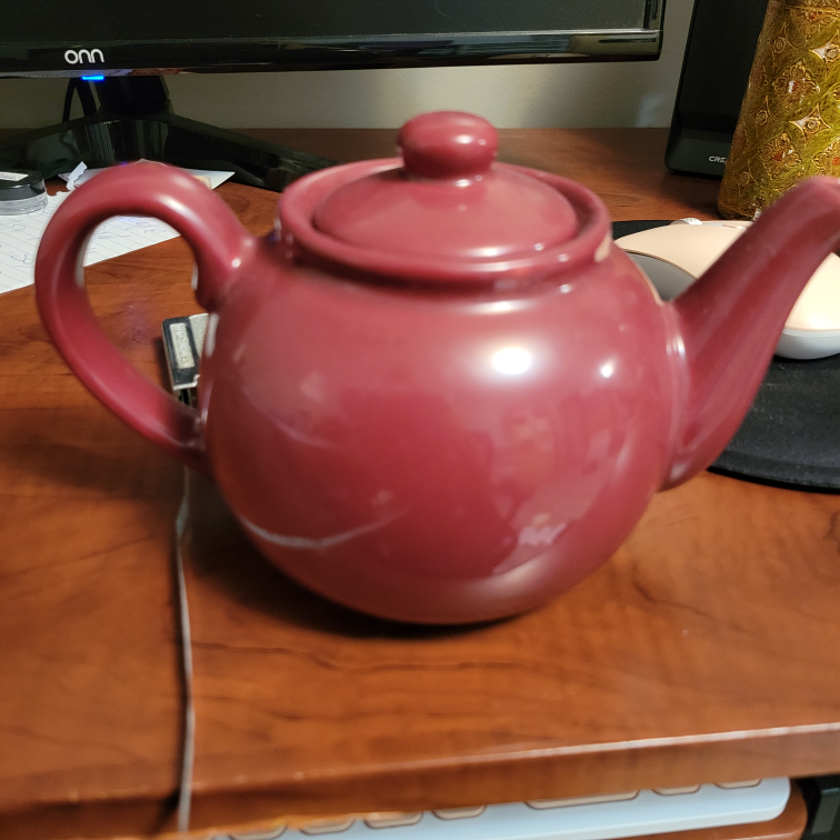 Burgundy Teapot