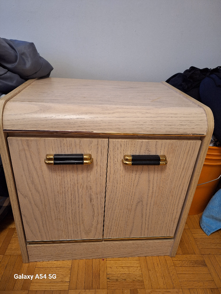 2 Small wooden bedside tables