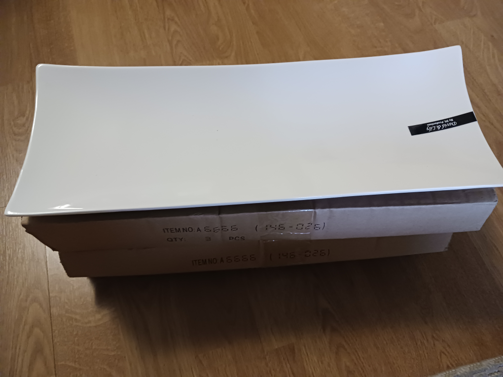 6 of White Rectangular Serving Platter 14.25 x5.25"
