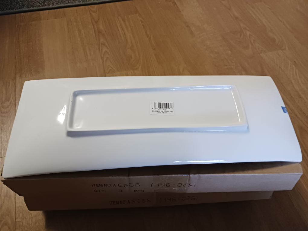 6 of White Rectangular Serving Platter 14.25 x5.25" - photo 2
