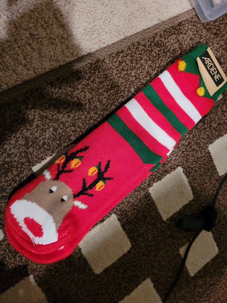 Ardene Christmas Reindeer Slipper Socks