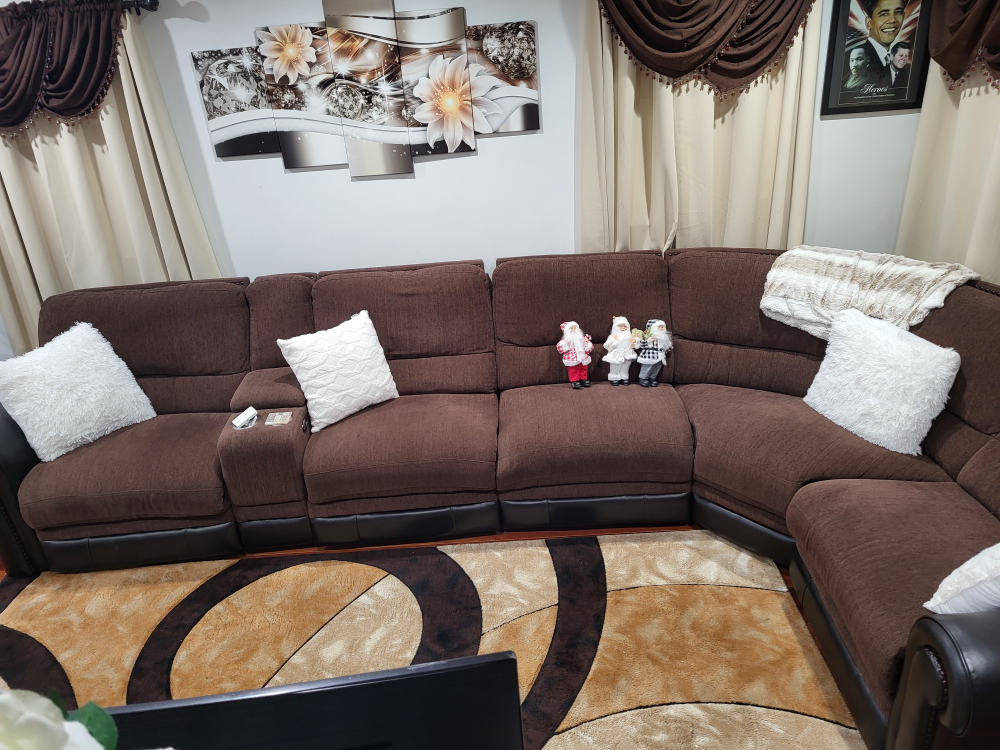 large Brown sofa set - photo 2
