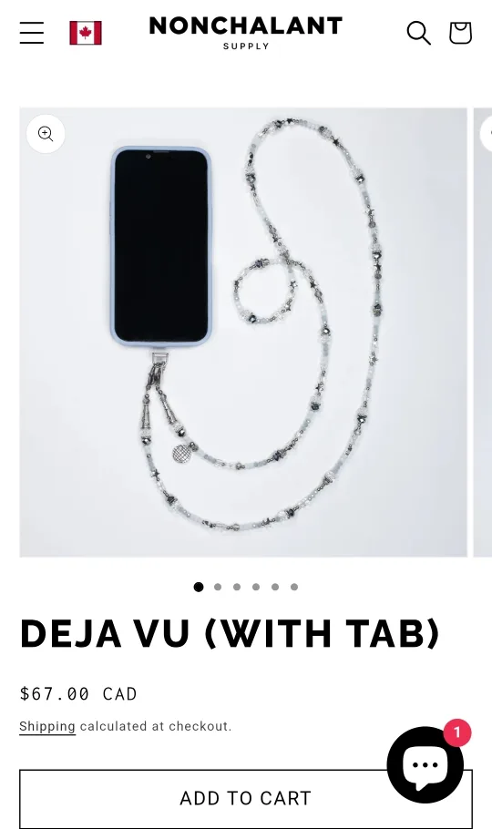 NONCHALANT deja Vu phone Strap with Tab image indicator(2)