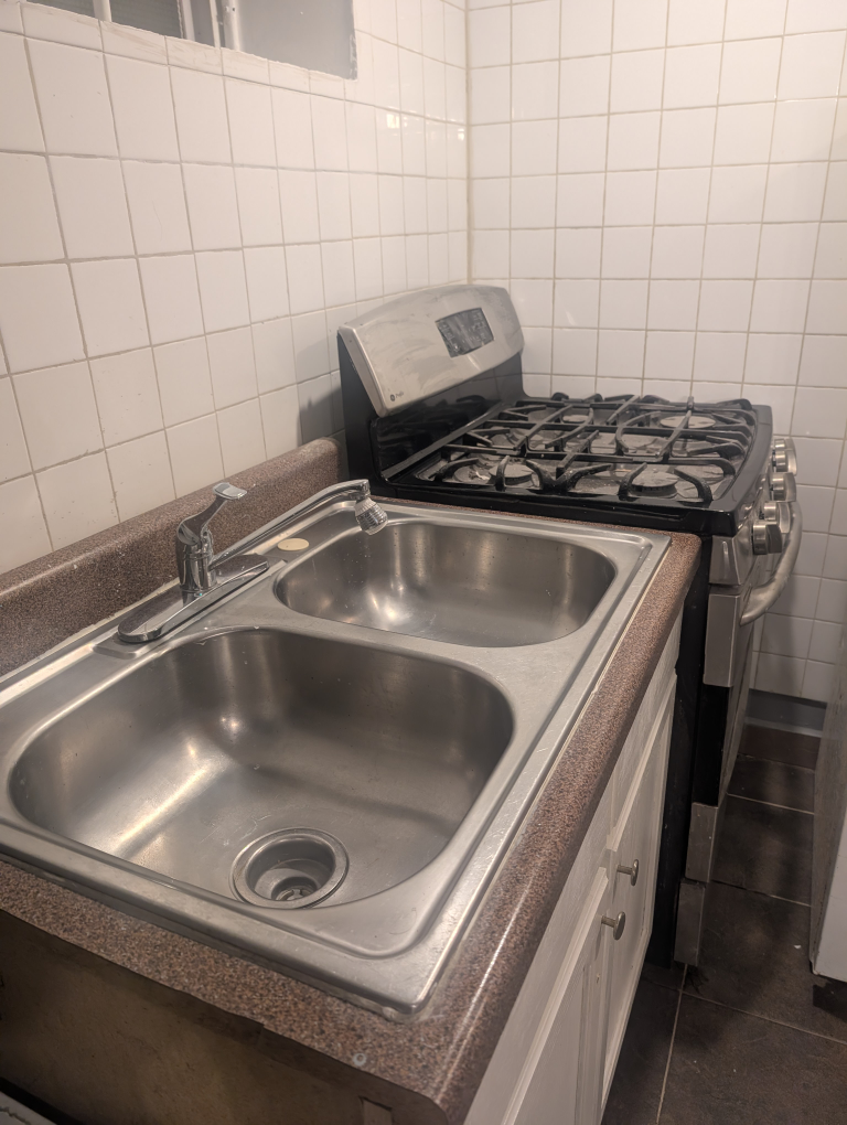 Gas Stove and double sink