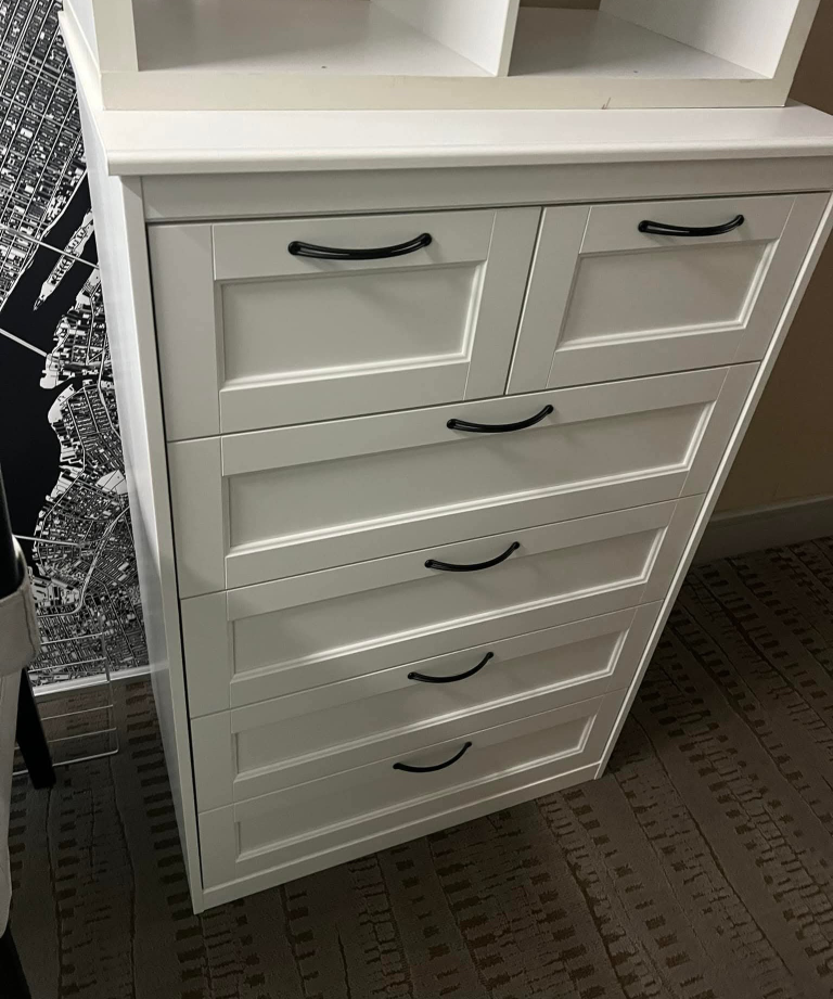 White 6 Drawer Dresser Chest
