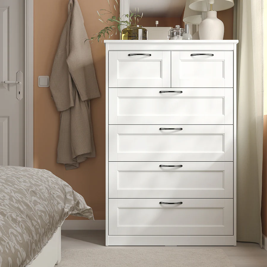 White 6 Drawer Dresser Chest - photo 2