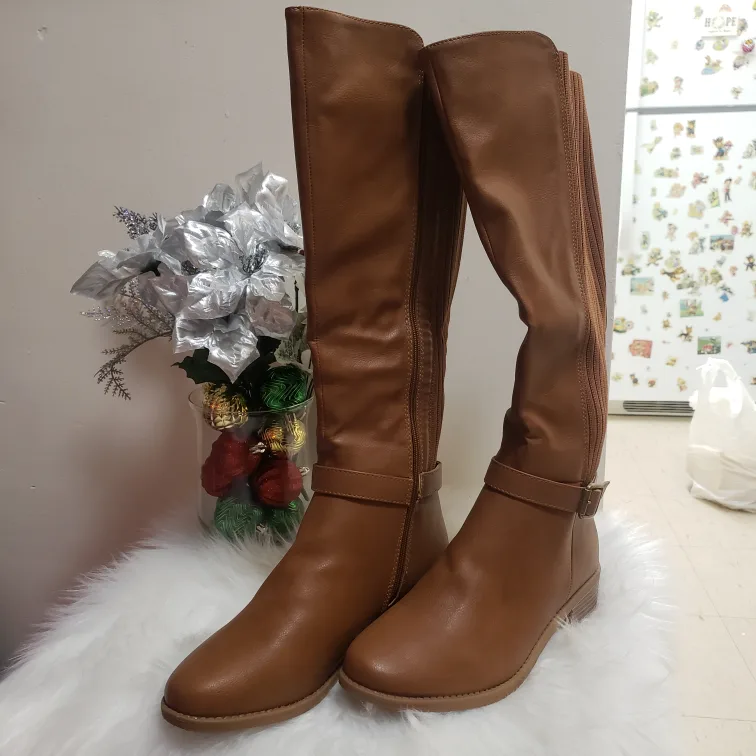 Brand new Women's  Elastic Low Flat Heel Boot image indicator(4)