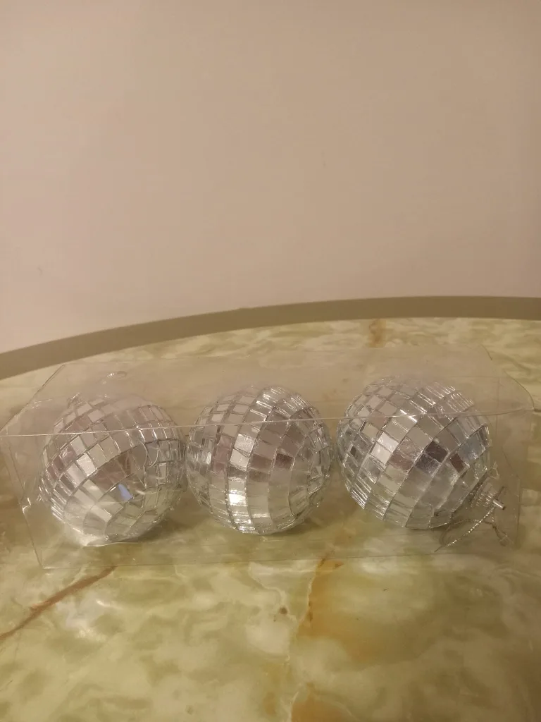 Debbie Travis Blue Glitter Christmas Ornaments image indicator(4)