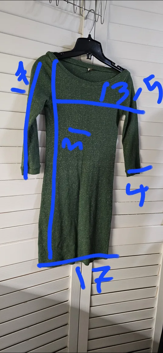 Green sparkly dress size S image indicator(4)