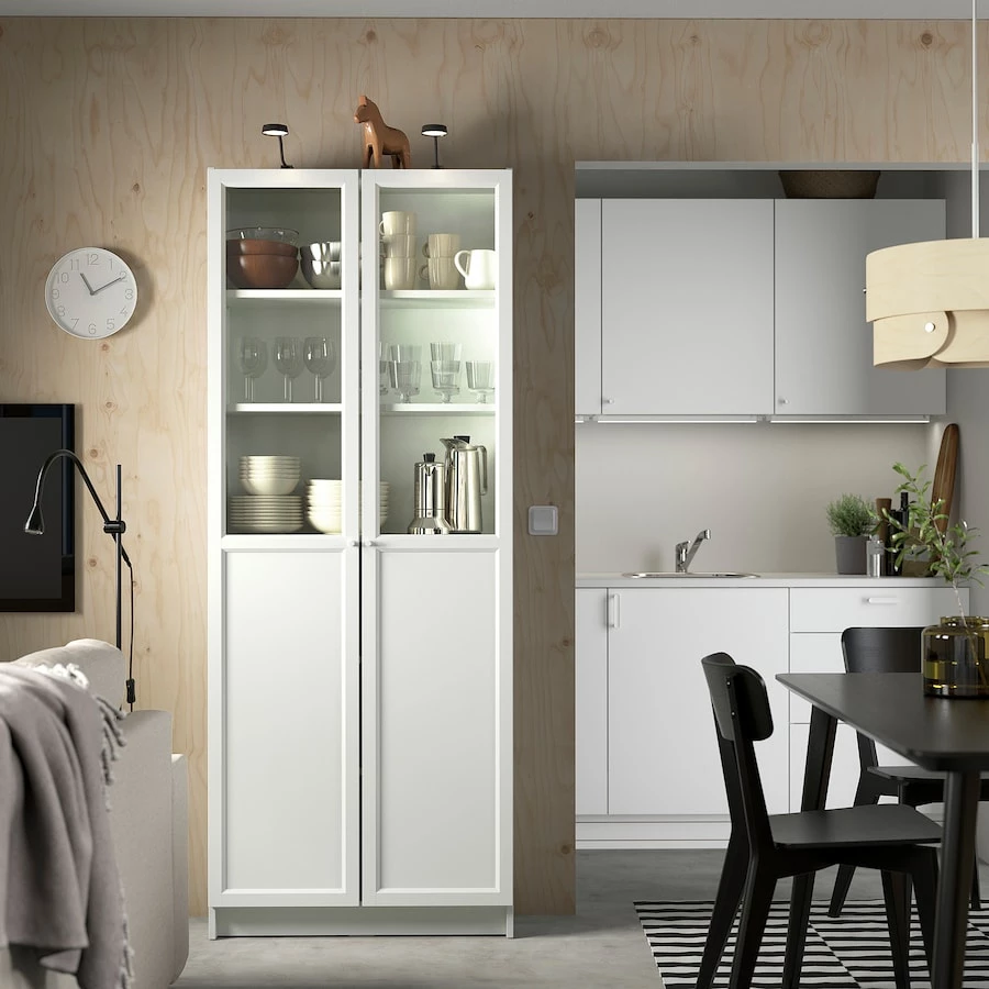 IKEA 692.817.76 BILLY/OXBERG Glass-door cabinets