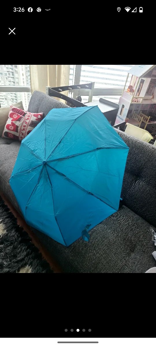 3 umbrellas - Blue, Purple, and Jamaica image indicator(2)