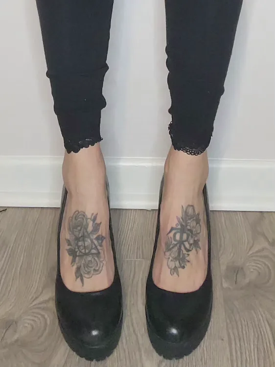 Aldo Black Leather Platform Heels image indicator(5)