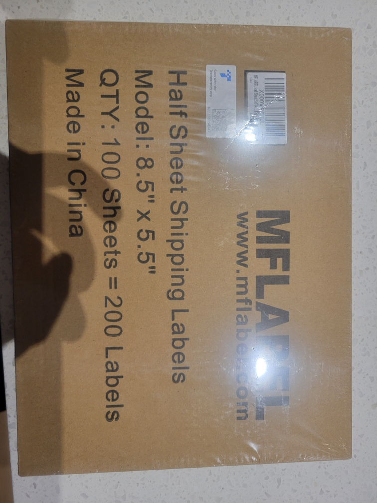 shipping labels - 2 different types