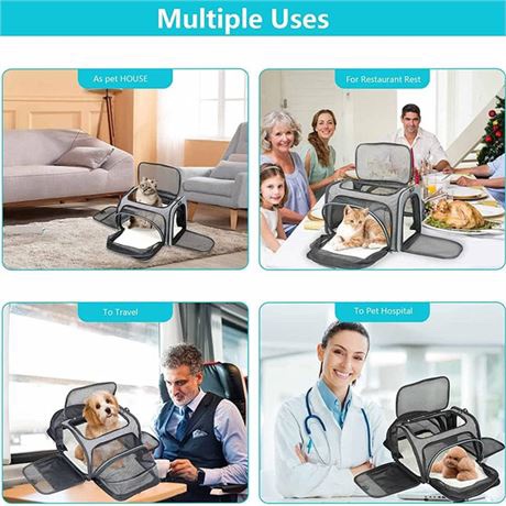 Dog or Cat Carrier Airline Approved Pet Soft-Sided Carriers - photo 2