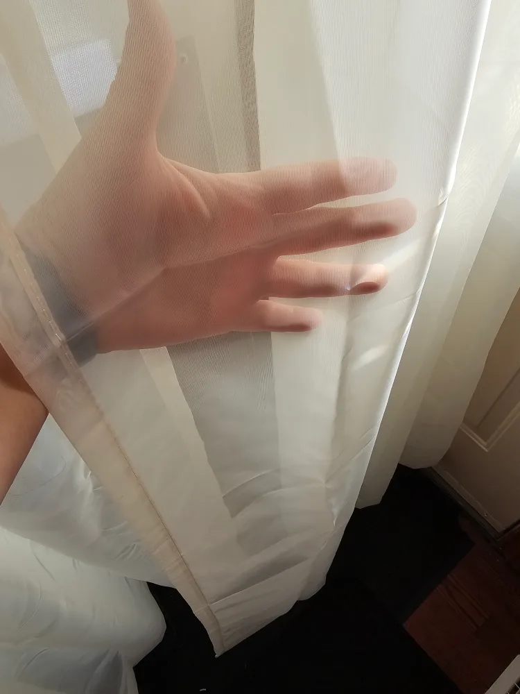 52x72" Ivory Sheer Curtain 2 Panels image indicator(3)