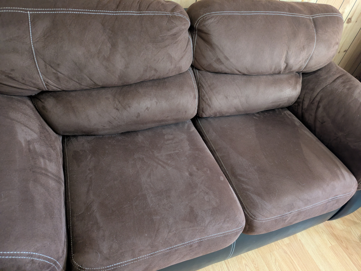 Brown and Black Sofa Set - photo 3