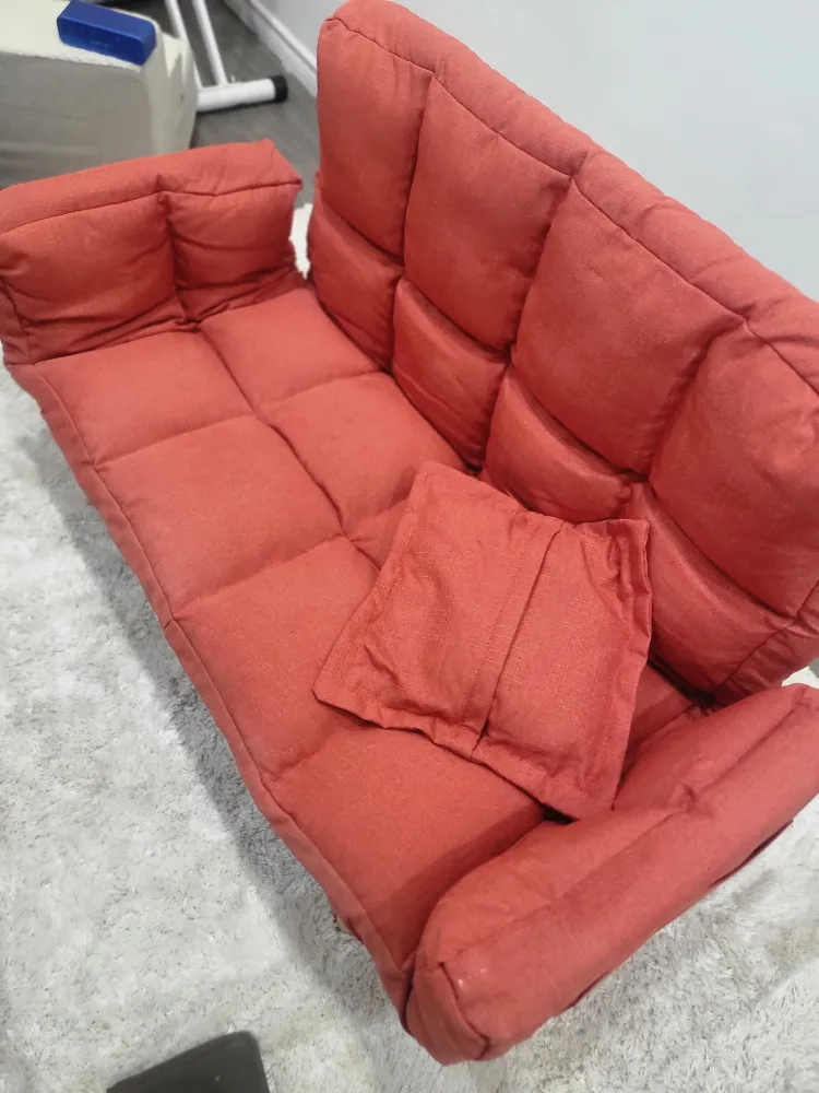 Miniature Red Sofa with Pillow image indicator(2)