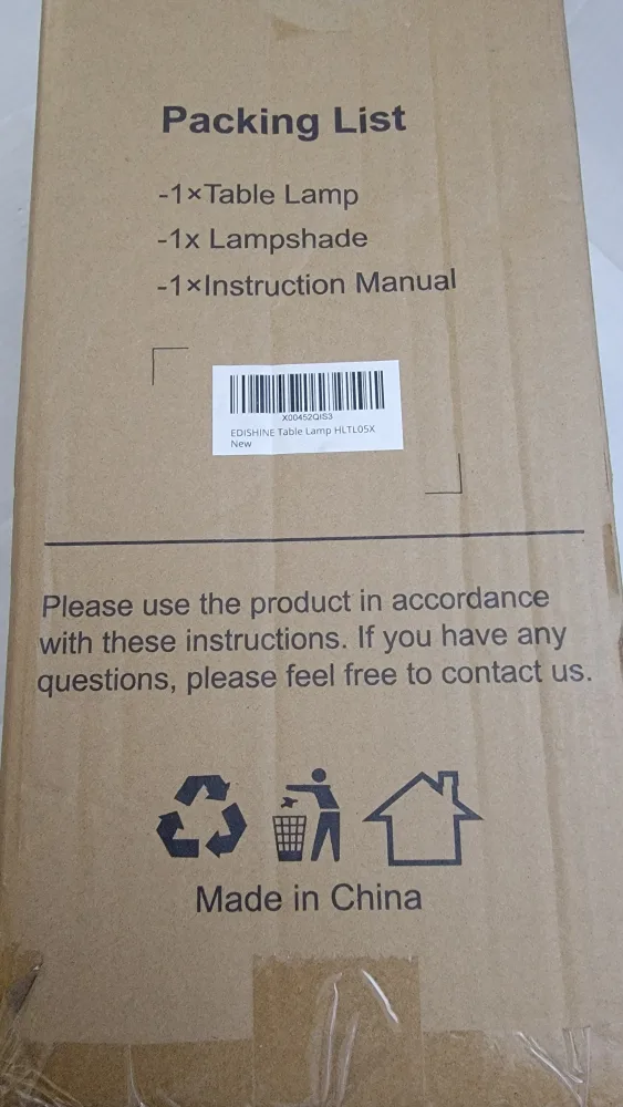 EDISHINE Mid Century Table Lamp, Solid Wood and Metal image indicator(8)