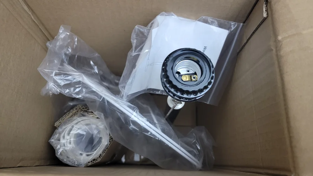 EDISHINE Mid Century Table Lamp, Solid Wood and Metal image indicator(10)