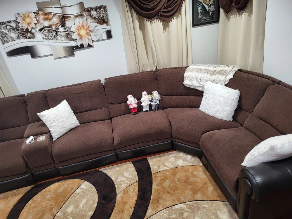 Brown and black Sofa set image indicator(2)