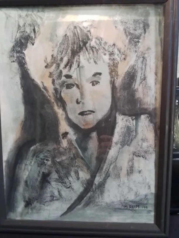 "Tomorrow"Artist Signed Marian Reim 1991 Monoprint On Rice Paper image indicator(2)