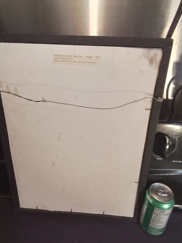 "Tomorrow"Artist Signed Marian Reim 1991 Monoprint On Rice Paper image indicator(7)