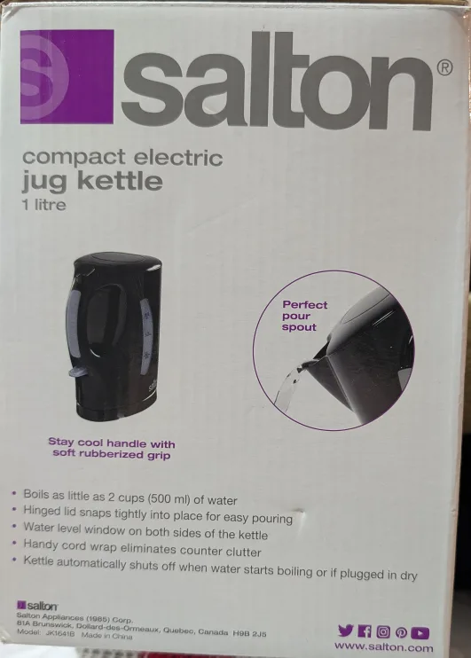 Salton Compact Electric Jug Kettle - 1 Litre image indicator(2)