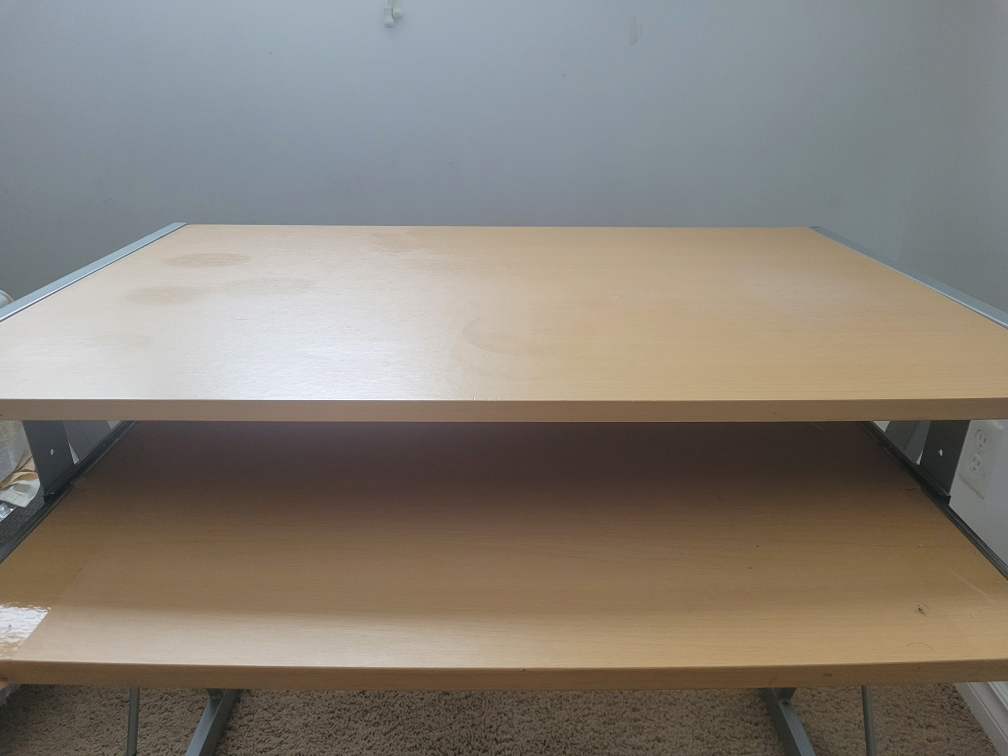 Small Computer Desk with Keyboard Tray - photo 2