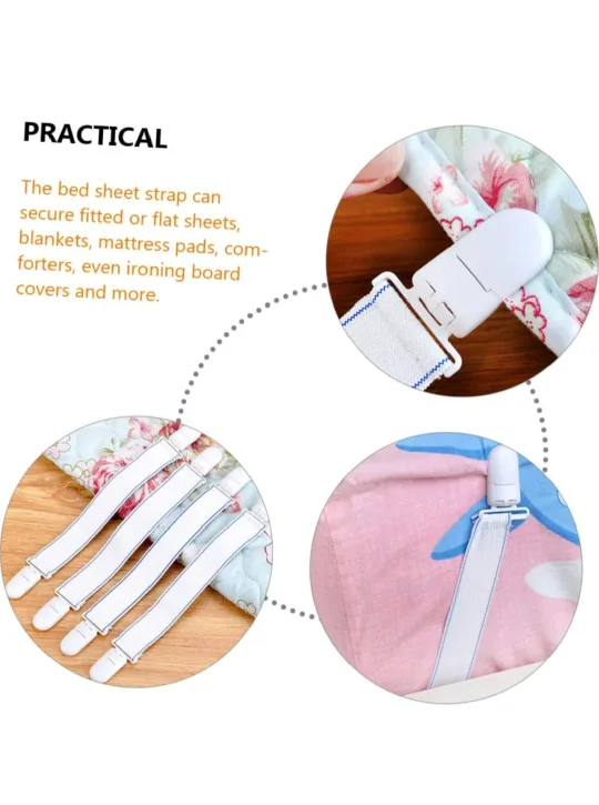 6 Pack White Bed Sheet Fasteners image indicator(5)