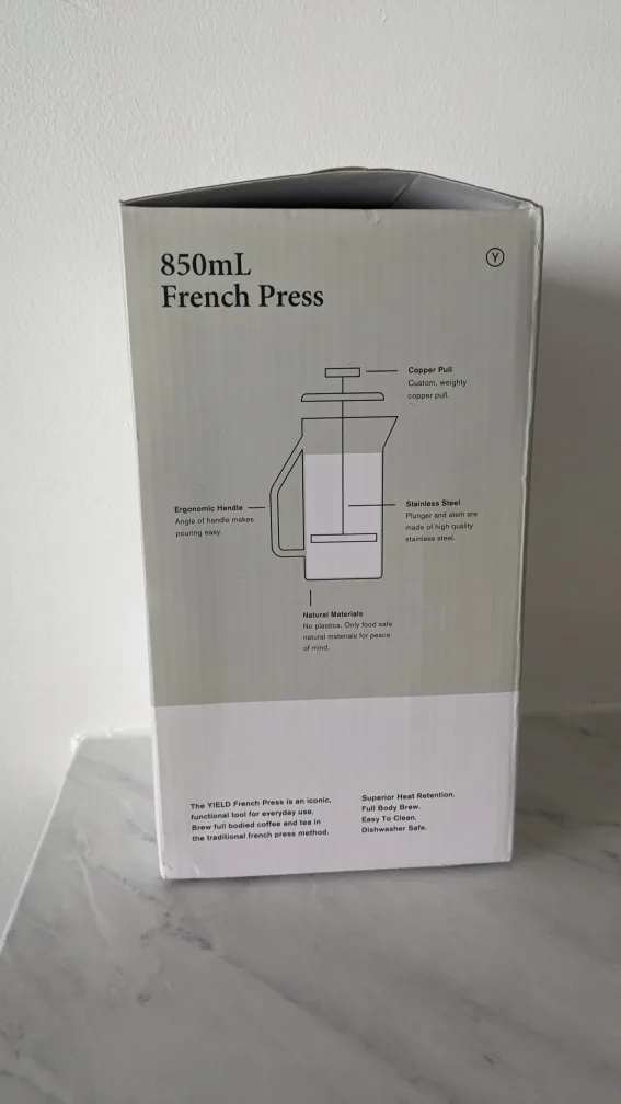 Yield Matte Grey Ceramic French Press image indicator(5)