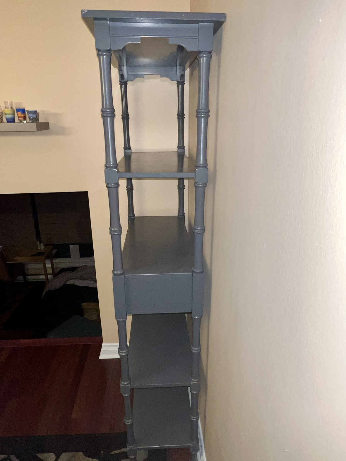 Grey Bookshelf With Drawer - photo 5