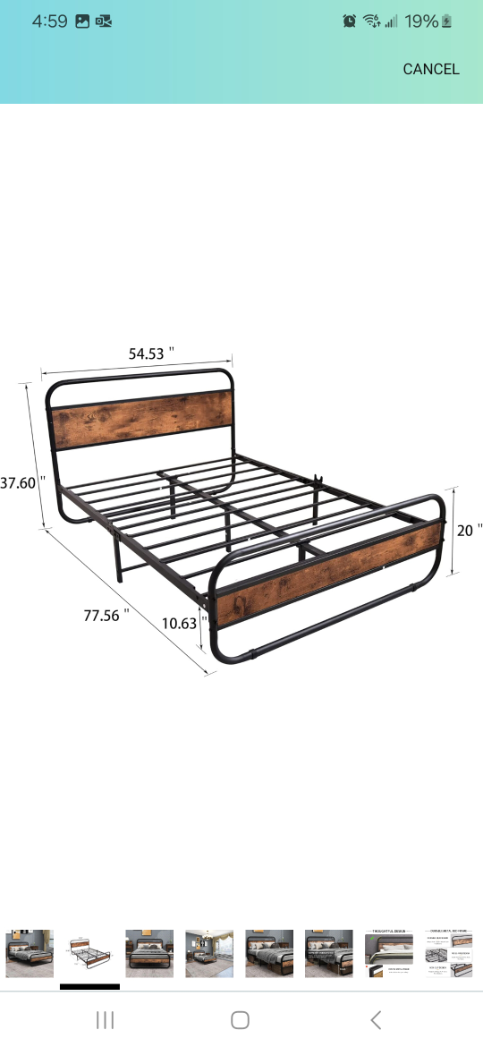 Queen Size Metal Platform Bed Frame