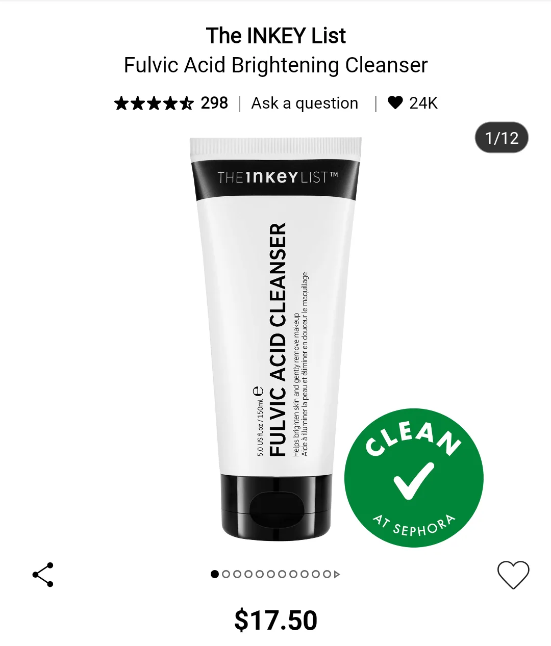 The INKEY List - Brightening Cleanser & Omega Water Cream image indicator(3)