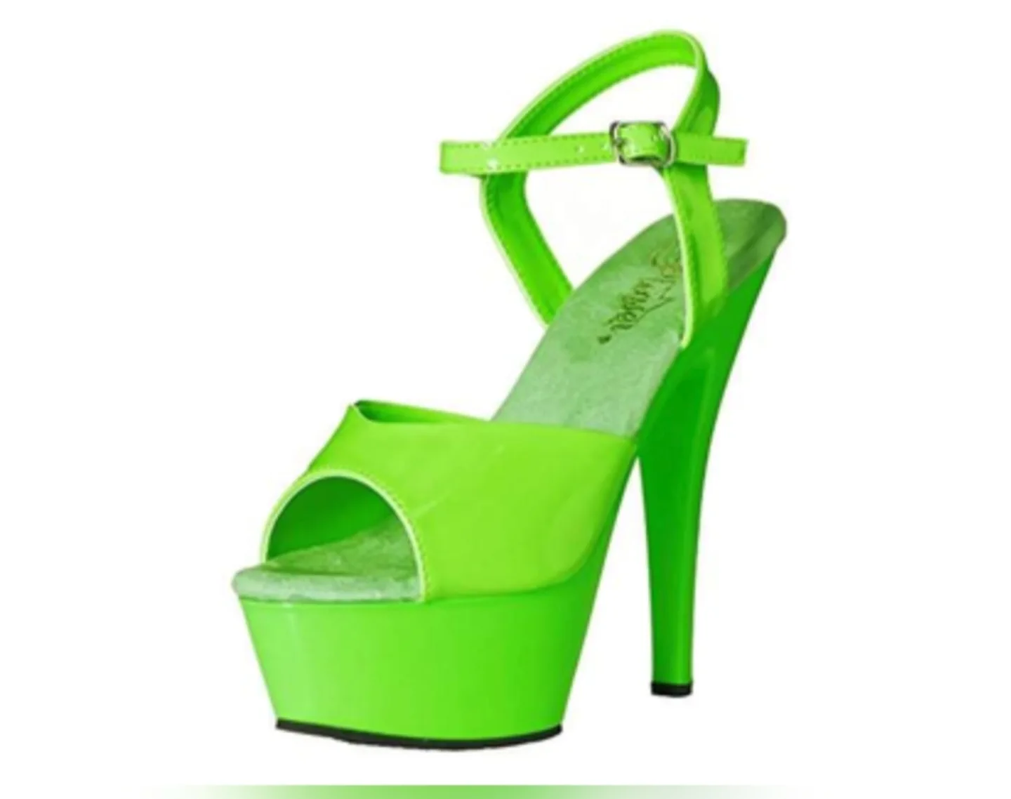 Pleaser Neon Green Platform Heels glow in the dark image indicator(3)