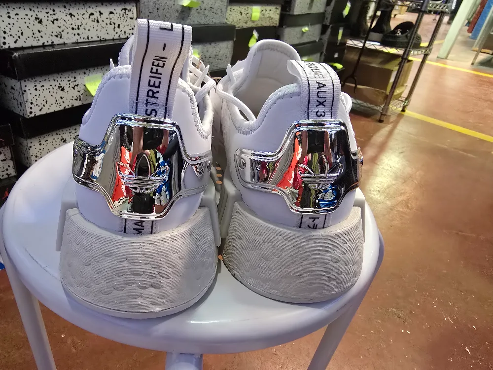 Brand New Adidas NMD_R1 W White Velvet running shoes $125 image indicator(2)