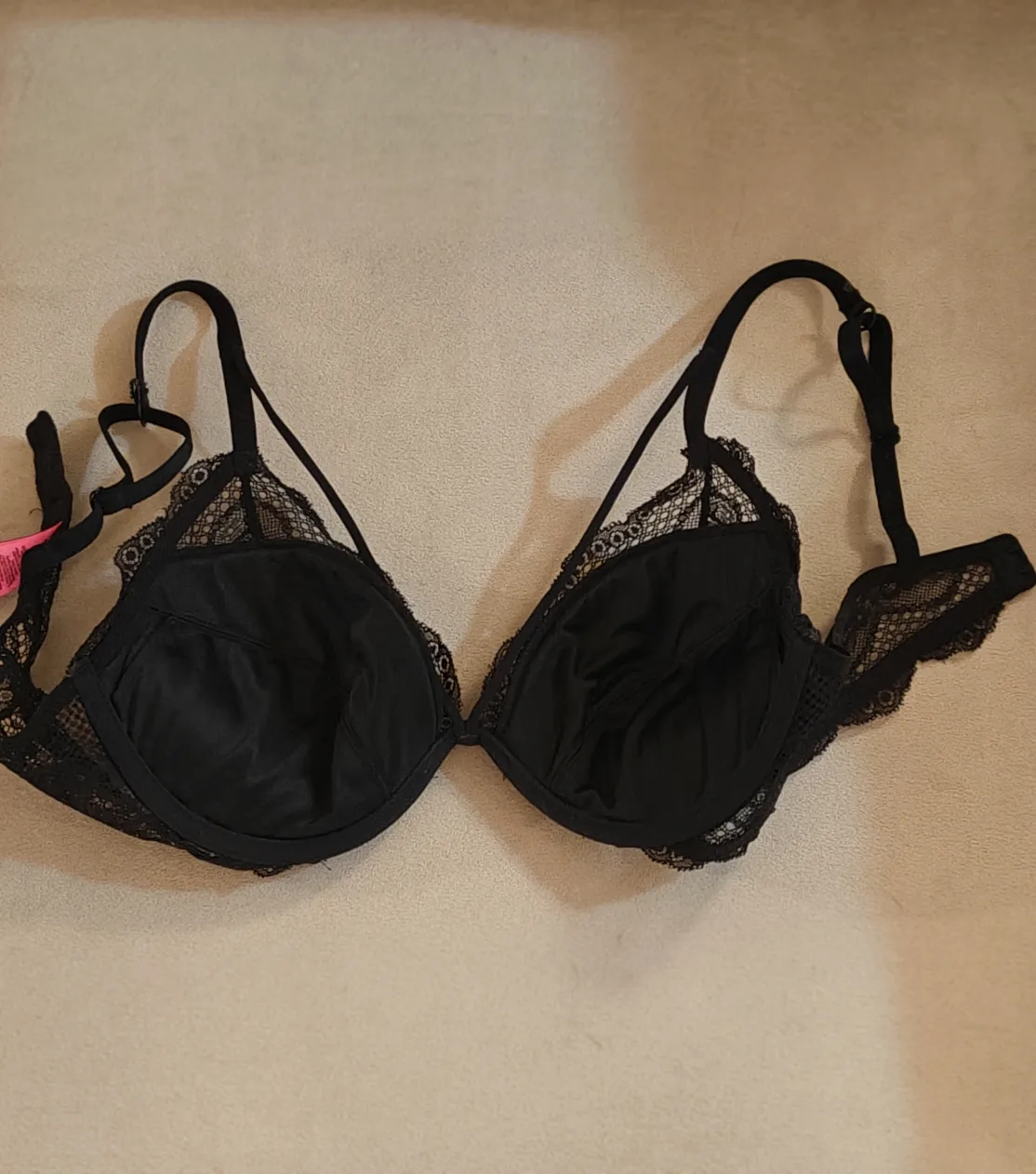 Strappy Black Lace Pushup Bra image indicator(5)