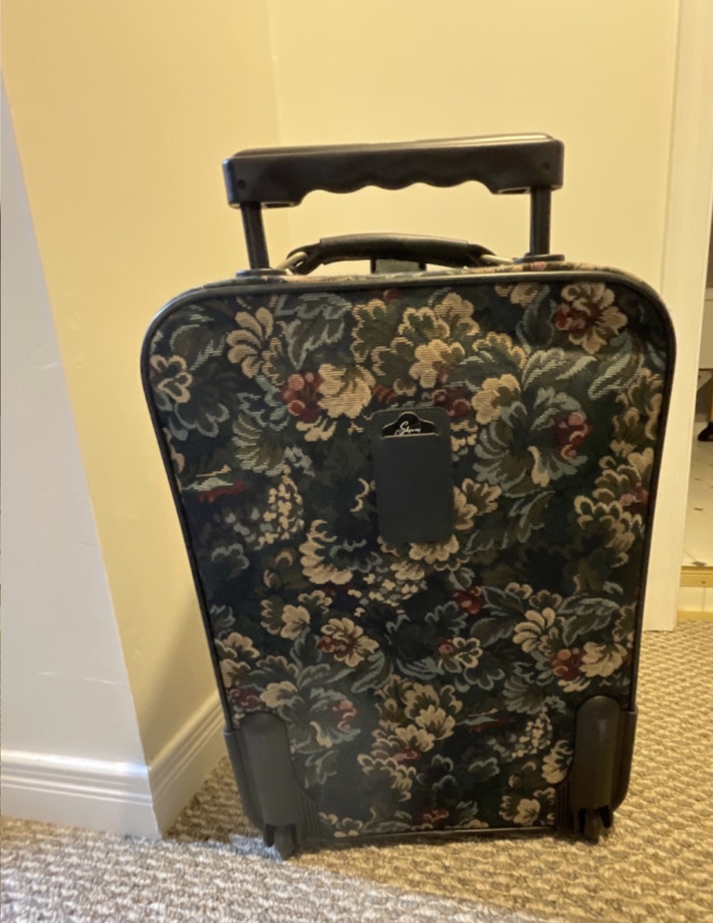 Vintage Skyway Upholstered Floral Carry on 18 x 12x 6 - photo 2