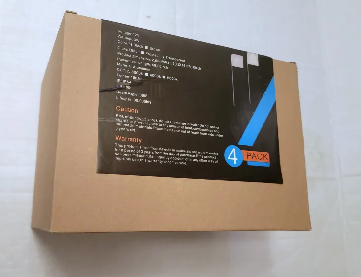 3W 12V Low Voltage Landscape Lights, IP65 Waterproof, 4-Pack image indicator(7)